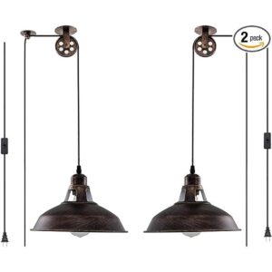 Lámpara colgante de polea industrial E26 Lámpara colgante_1