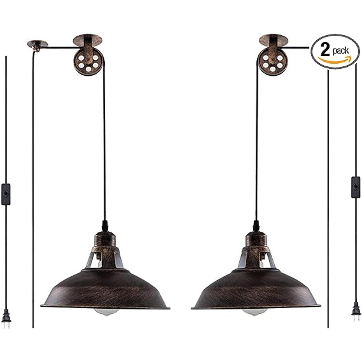 Lámpara colgante de polea industrial E26 Lámpara colgante