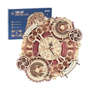 ROKR Rompecabezas de madera 3D para adultos kits de reloj_1