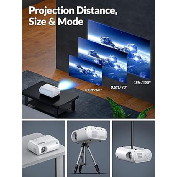 CLOKOWE Proyector portátil mejorado 2022 con 7000 lux y_5