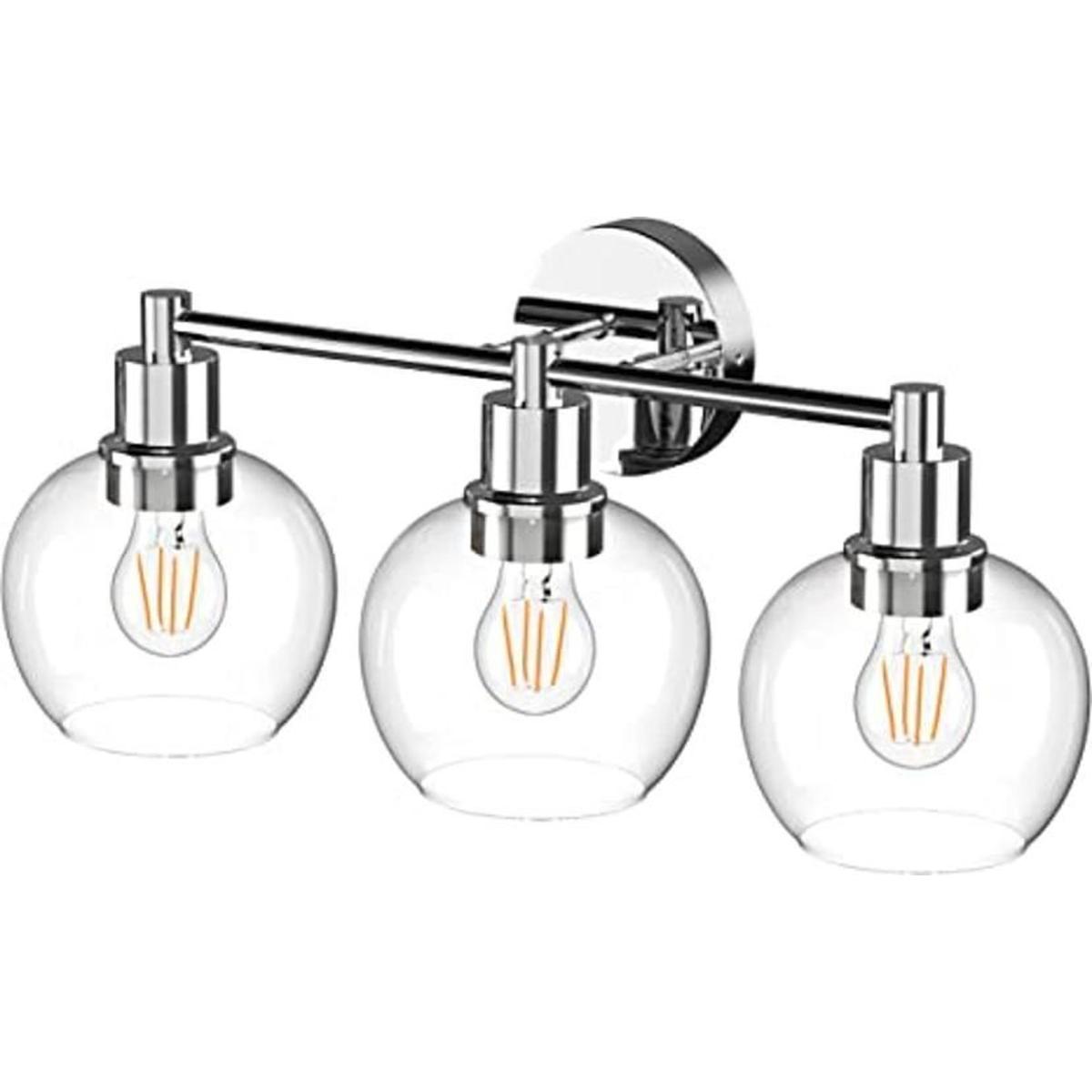 Espird 3 luces de pared para tocador de baño cromado