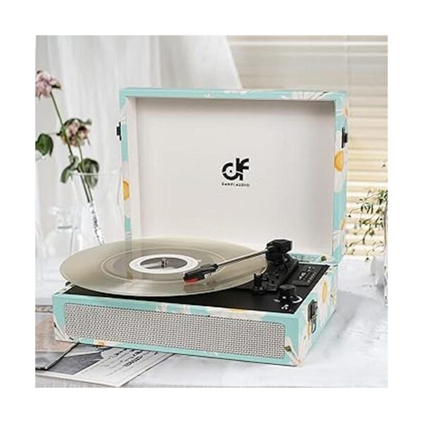 Reproductor de discos de vinilo Bluetooth con altavoces_2