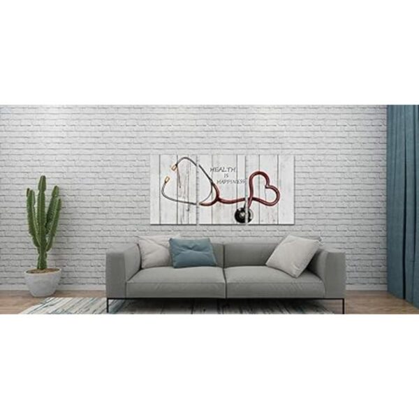 HOMEOART Clínica Arte de pared Instrumento médico rojo_3