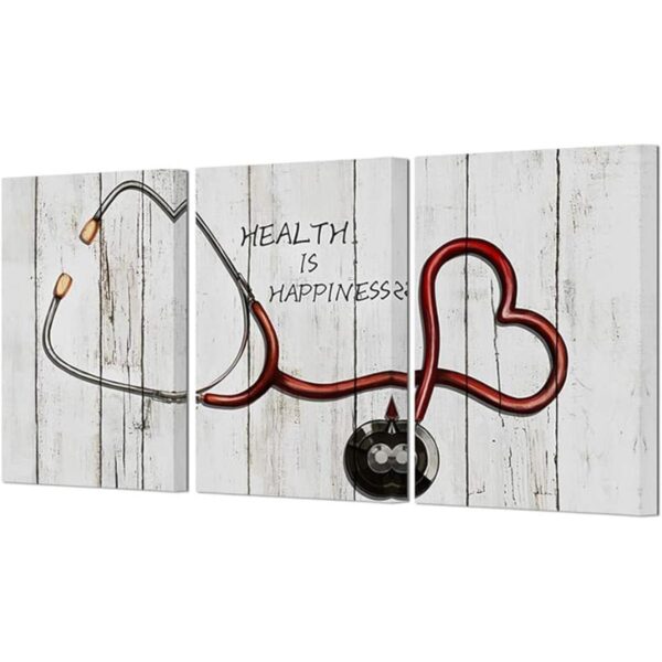 HOMEOART Clínica Arte de pared Instrumento médico rojo_1