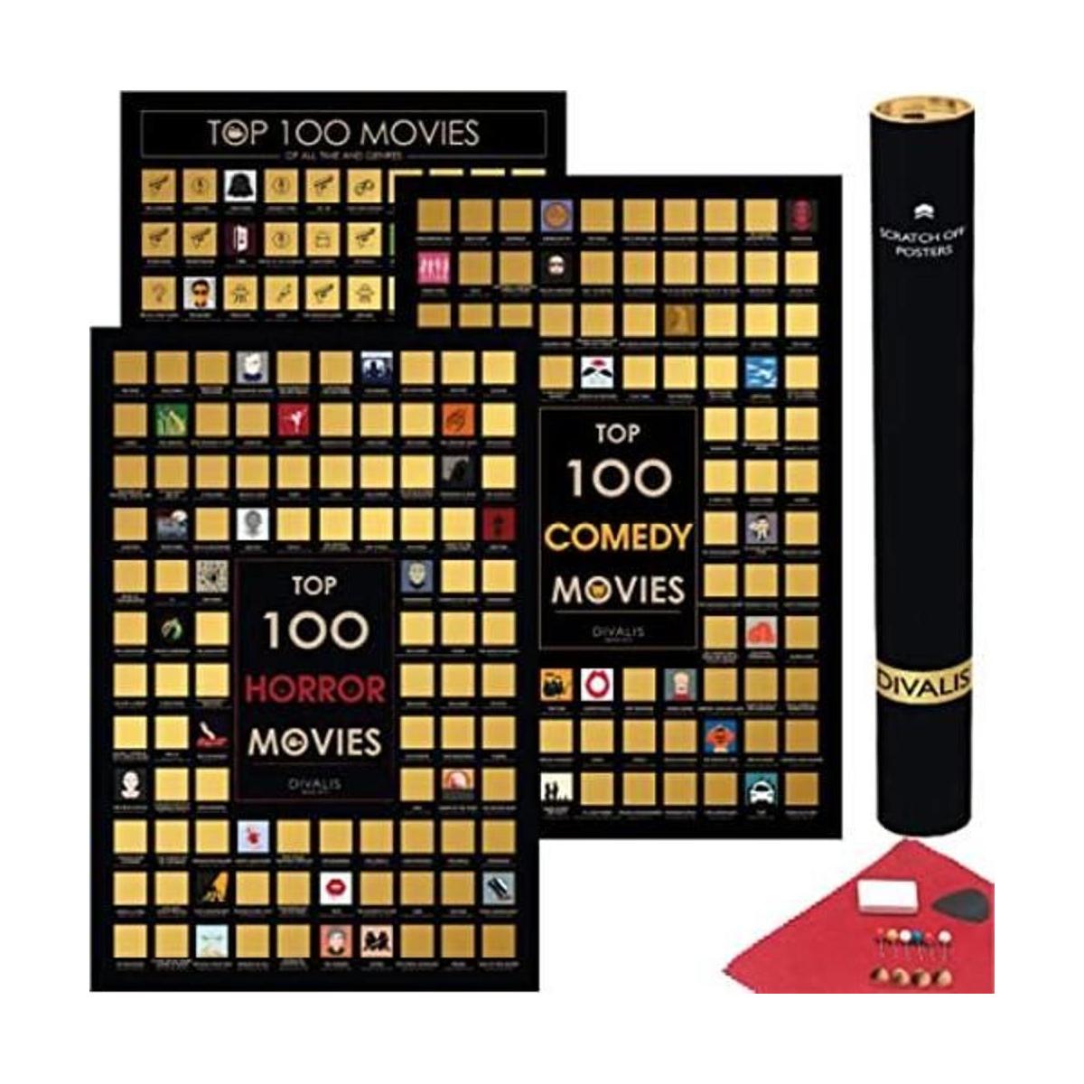 Juego de regalo 3 en 1 100 mejores pósteres de