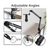 Boseen Soporte de brazo de micrófono para Yeti azul con_3
