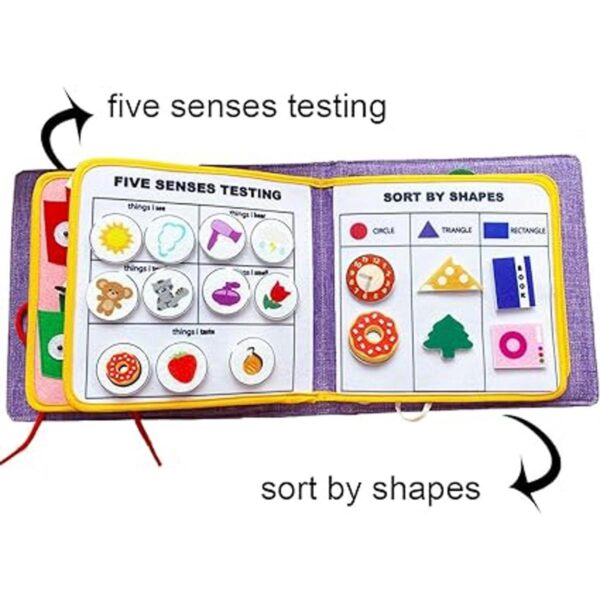 MOVEBO Libro silencioso de tela Montessori para niños_5