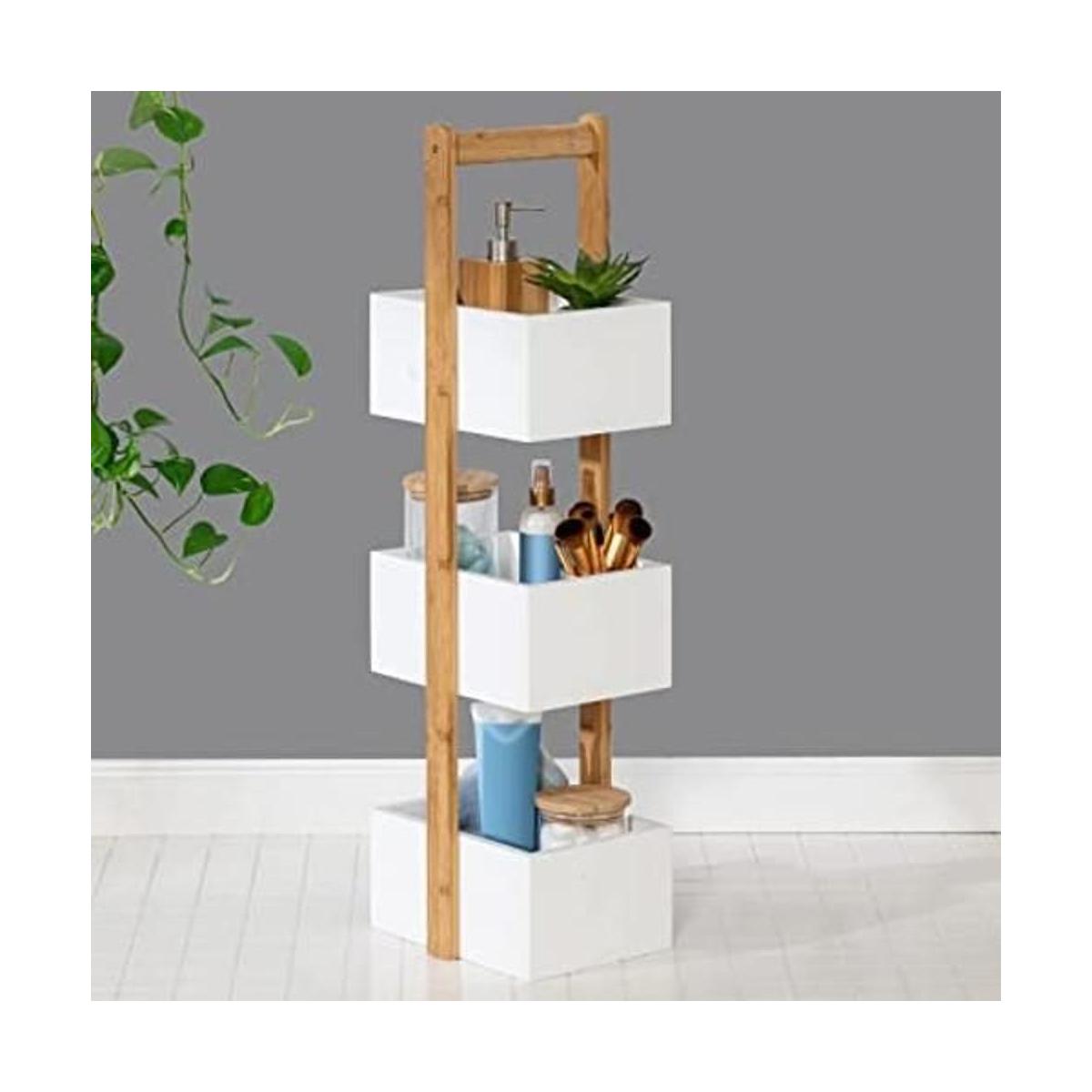 HoneyCanDo 3Tier Storage Caddy BTH08790 Natural 30 lbs