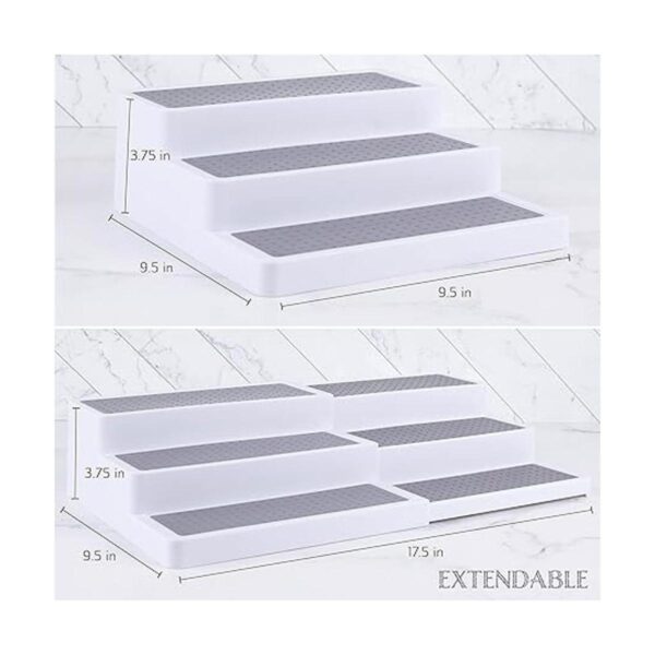 Estante de especias expandible de 3 niveles longitud_2