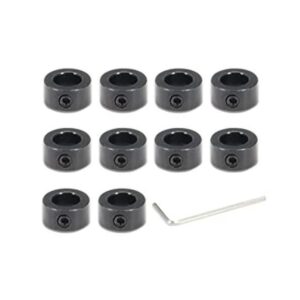 Befenybay 10 piezas de collar de bloqueo negro de 0.315_1