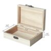 Paquete de 8 cajas de madera sin terminar de 6 x 4 x 2