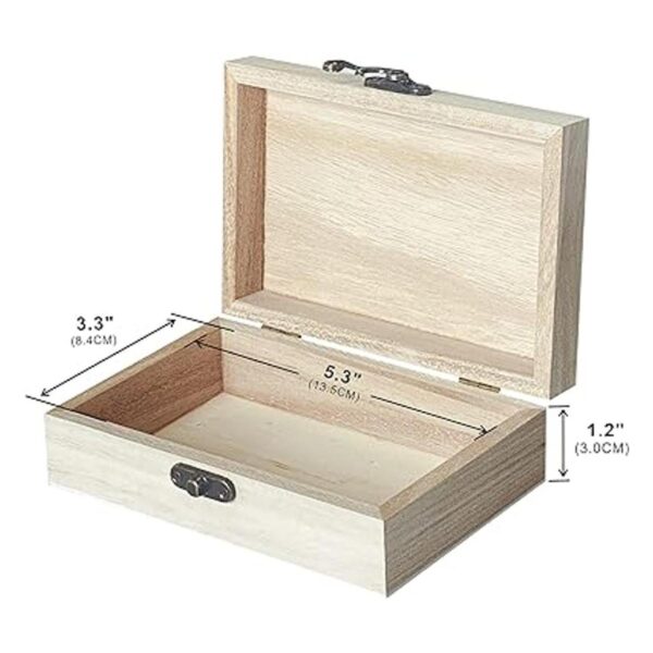 Paquete de 8 cajas de madera sin terminar de 6 x 4 x 2