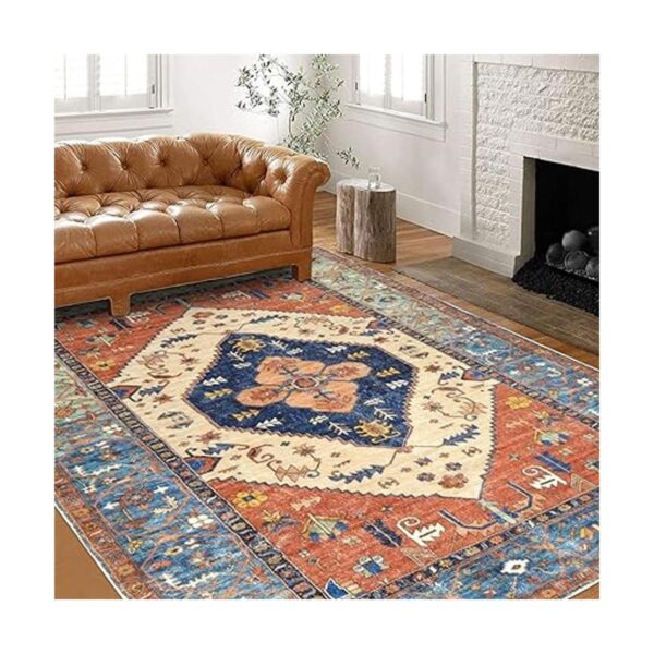 Bsmathom Alfombras de área vintage de 5 x 7 pies lavables