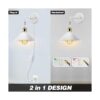 Plug in Wall Sconces 2PACK Wall Lamp with Plug in Cord_2