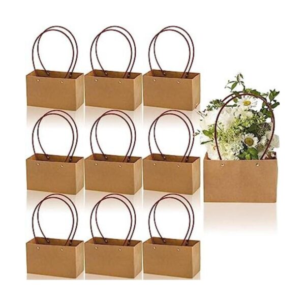 DEAYOU Paquete de 10 bolsas de regalo de flores de papel