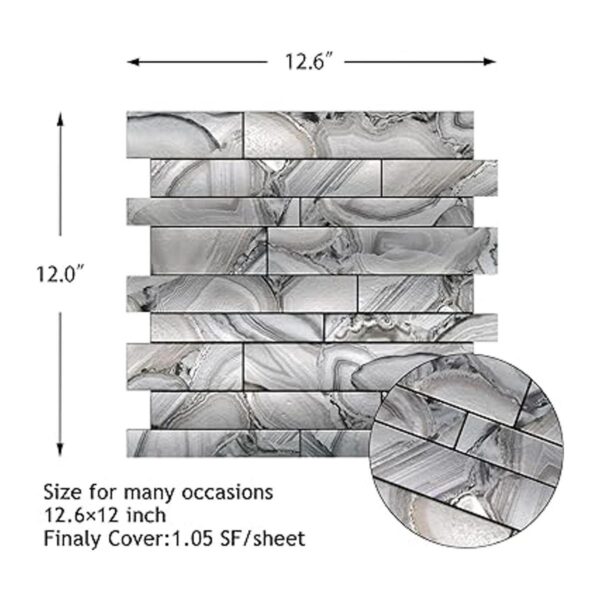 Kieacia Azulejos para salpicaduras de cocina de 10 hojas