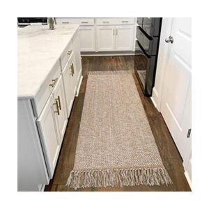 Collive Alfombra de pasillo de 2 x 6 pies tejida a mano_1