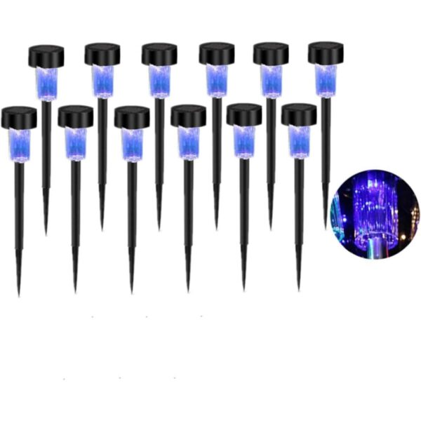 NEWOTE 12 piezas LED azules de plástico para exteriores_1