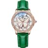 RORIOS Reloj mecánico automático con correa de cuero para_1