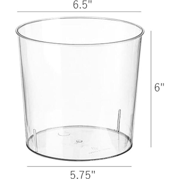Kingrol Paquete de 6 jarrones transparentes cubos de