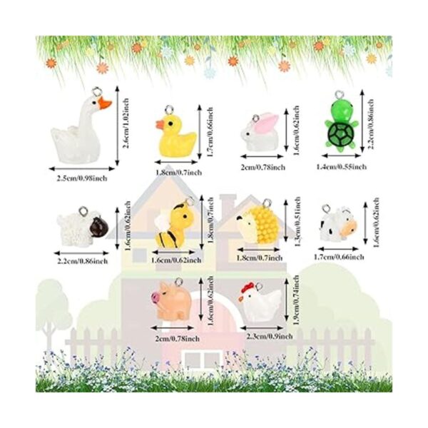 BENOSPACE 50 abalorios de resina para animales con diseño