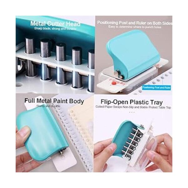 Leepesx Perforadora de papel de hojas sueltas para
