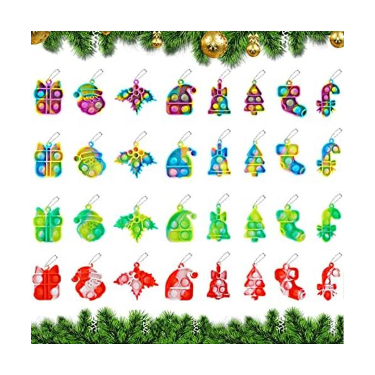 JDSTY Paquete de 32 juguetes para la ansiedad de Navidad