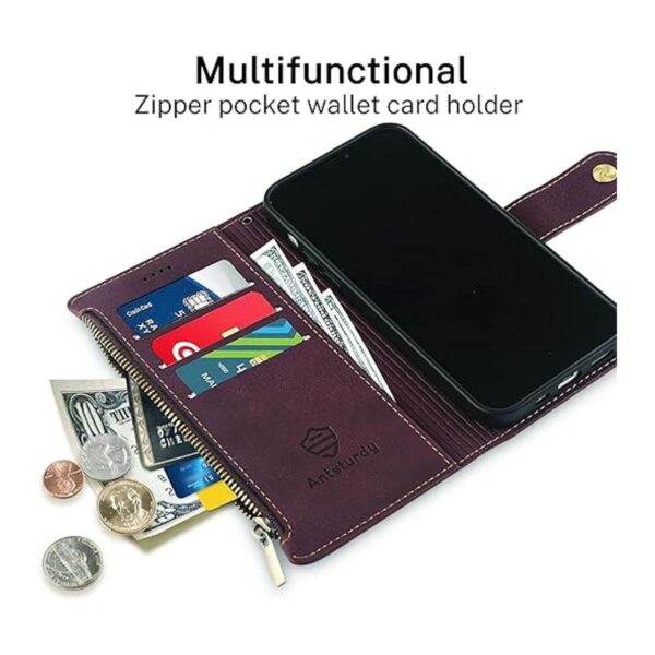 Antsturdy Funda tipo cartera para Samsung Galaxy S22 Ultra_3