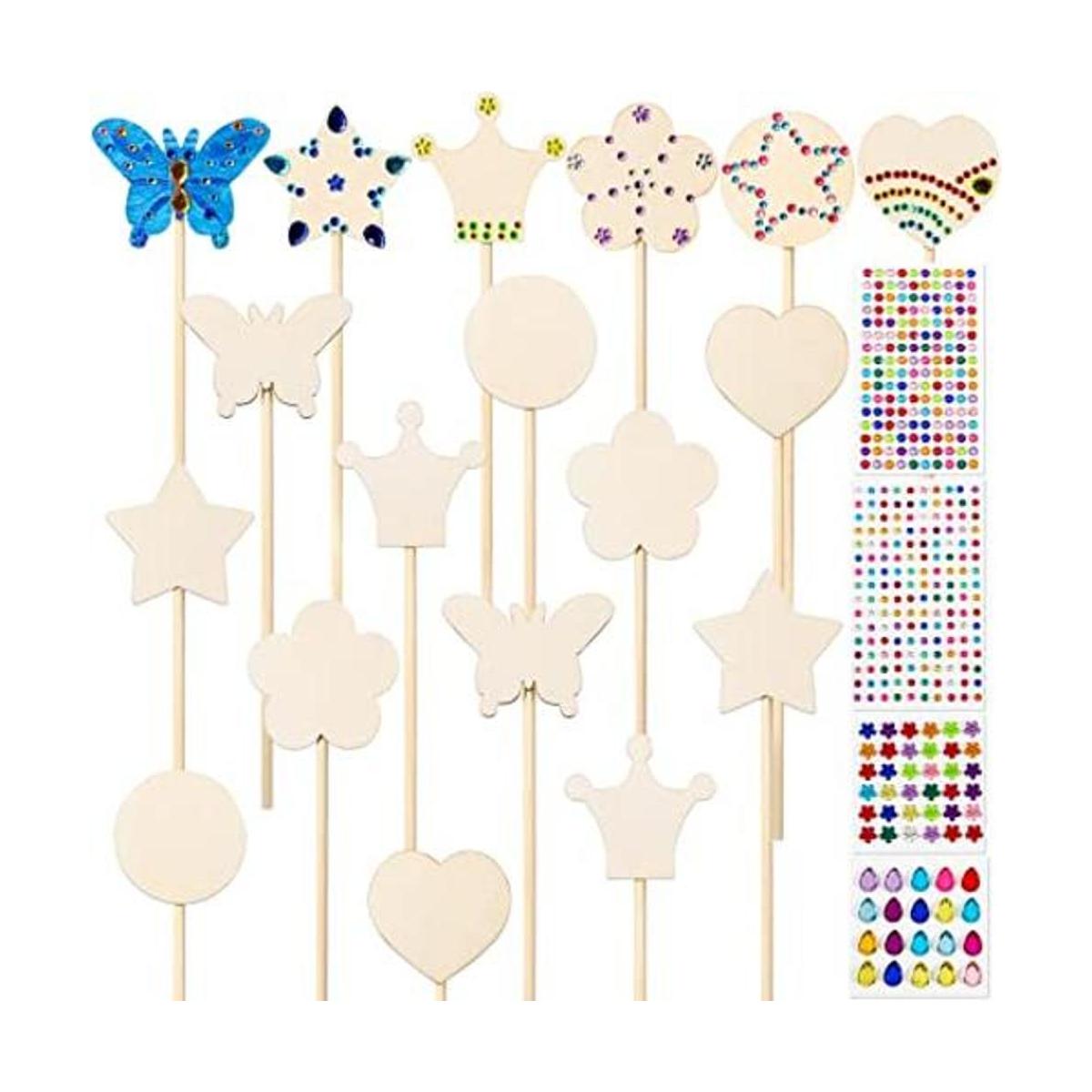 Pllieay El kit de varitas de hadas de princesa incluye 18