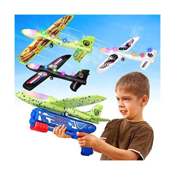 Paquete de 3 juguetes lanzadores de avión de espuma de_1