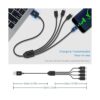 Duttek Cable de carga micro USB de 1.5 pies cable divisor_3