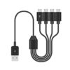 Duttek Cable de carga micro USB de 1.5 pies cable divisor_1