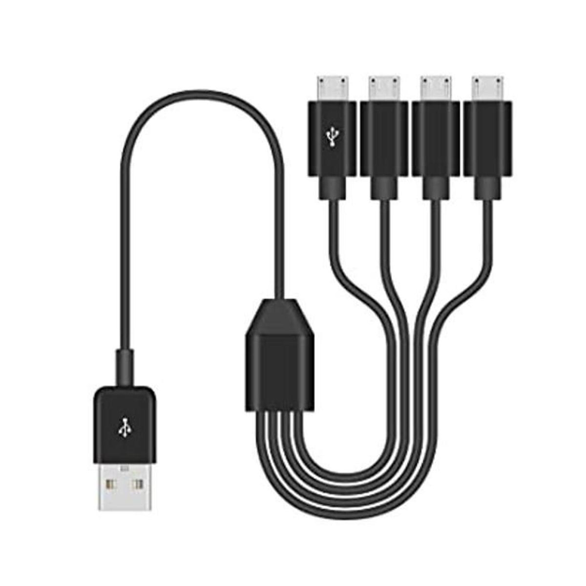 Duttek Cable de carga micro USB de 1.5 pies cable divisor