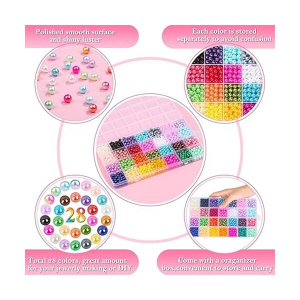 Cludoo Cuentas de perlas para hacer joyas 2000 cuentas