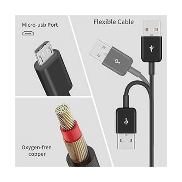 Duttek Cable de carga micro USB de 1.5 pies cable divisor_4