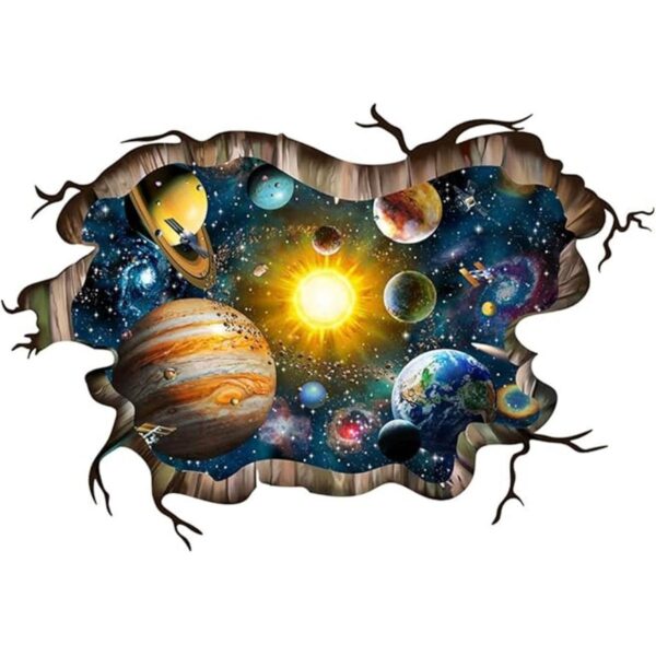 Pinenjoy Calcomanías de pared con diseño de planetas de
