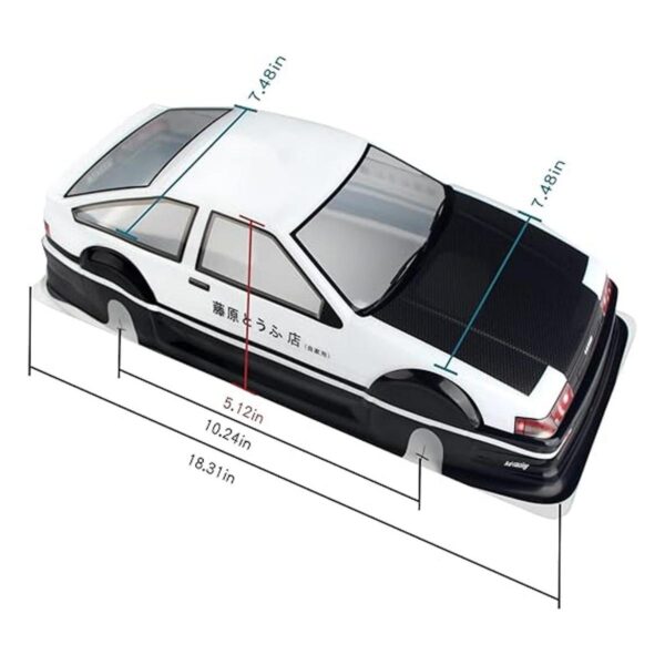 Manrock Carcasa de carrocería AE86 pintada a escala 110 a_4