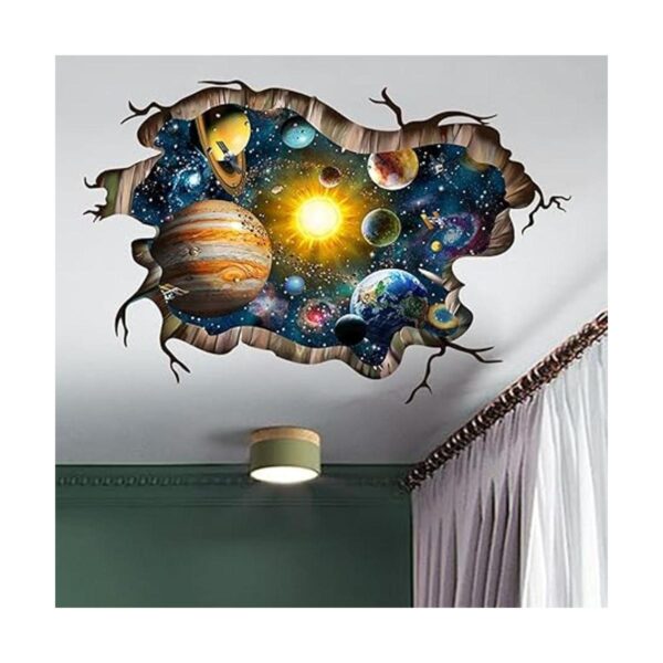 Pinenjoy Calcomanías de pared con diseño de planetas de