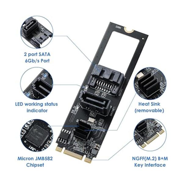 MZHOU 2 puertos SATA NGFF M.2 BM Key Port Interface_4