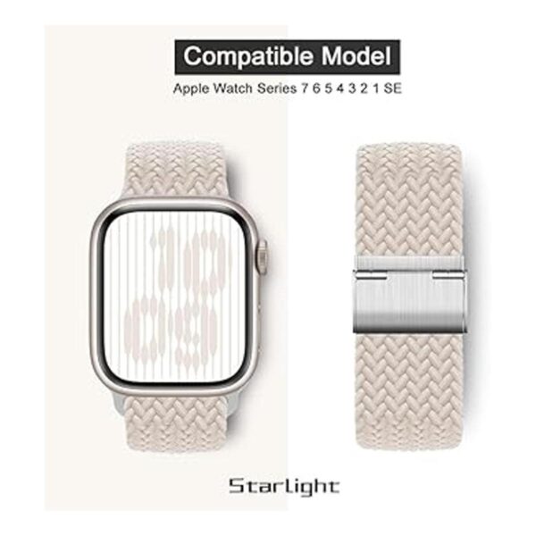 Qimela Compatible con Apple Watch Band de 1.614 in 1.575_2