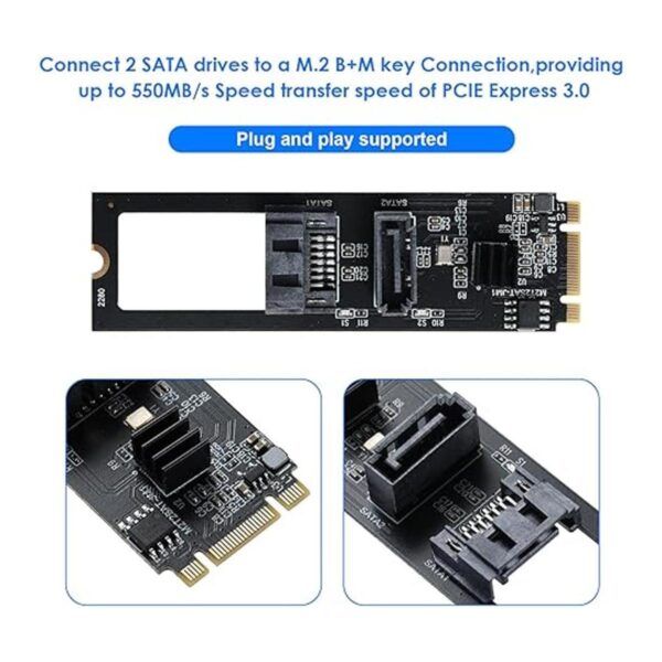 MZHOU 2 puertos SATA NGFF M.2 BM Key Port Interface_2