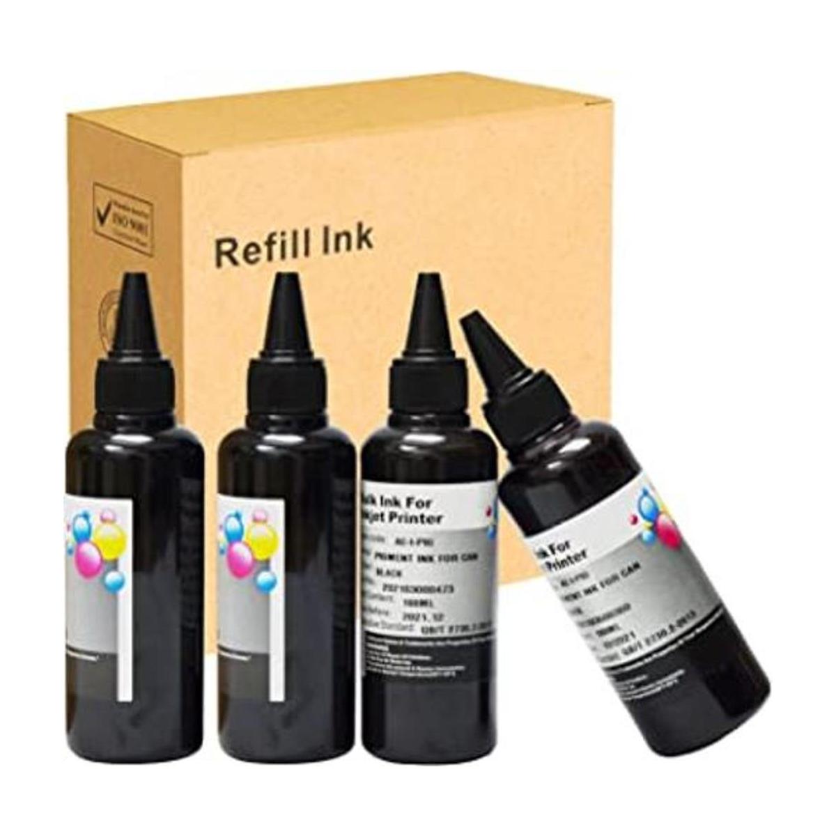 INK Kit de repuesto de tinta negra de 4 x 3.4 fl oz para