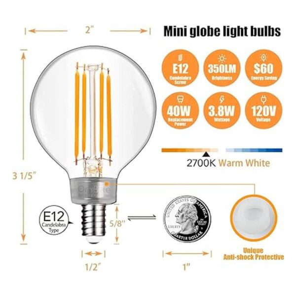 Bombilla LED regulable g16.5 E12 g16 12 bombilla LED de_2