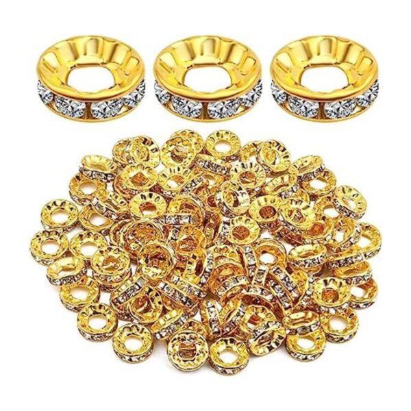 BronaGrand 100 cuentas espaciadoras de diamantes de