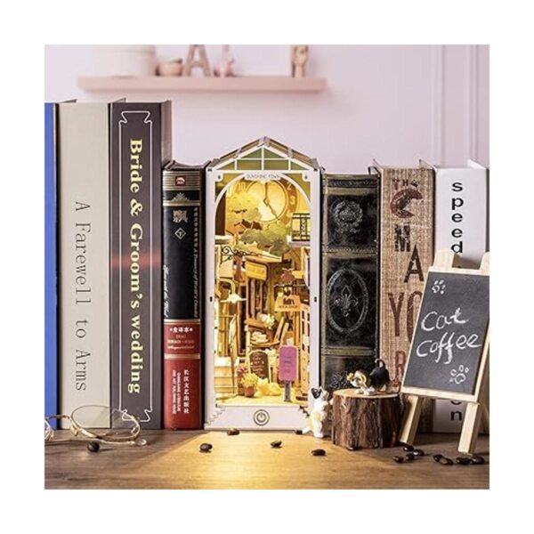 Rolife Kit de rincón de libros de bricolaje 3D decoración_4