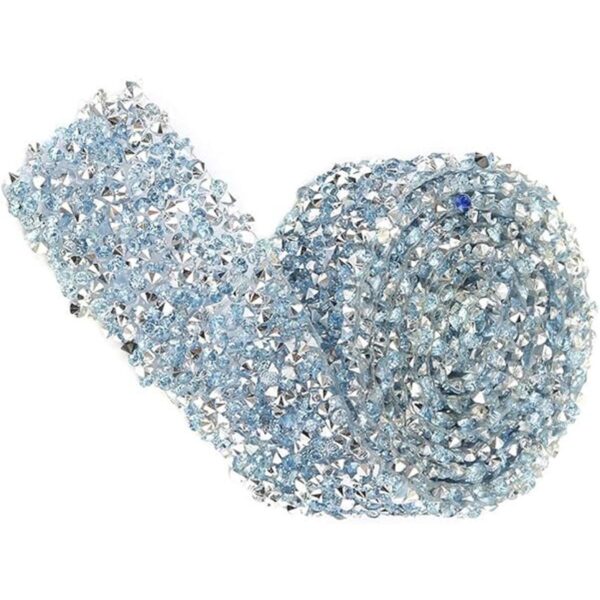 POCREATION Cinta de malla de diamantes de imitación rollo