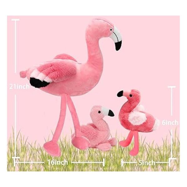 Juguetes de peluche de flamenco de 21 pulgadas con 4
