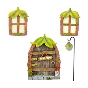 Cliocoo Puerta de hadas y ventanas para árboles gnomo que_1