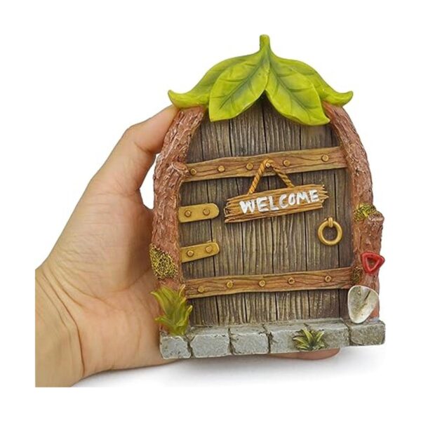 Cliocoo Puerta de hadas y ventanas para árboles gnomo que_5