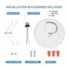 ECOELER Luces de disco de techo LED regulables de 6_5
